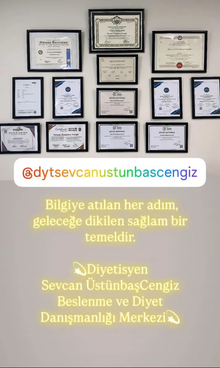 Diyetisyen Sevcan Üstünbaş Cengiz Beslenme ve Diyet Danışmanlığı Merkezi — Nutrition & Dietetics in Istanbul