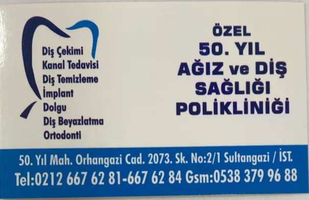 Özel 50. Yıl Ağız Ve Diş Sağlığı Polikliniği — Dental Clinics in Istanbul