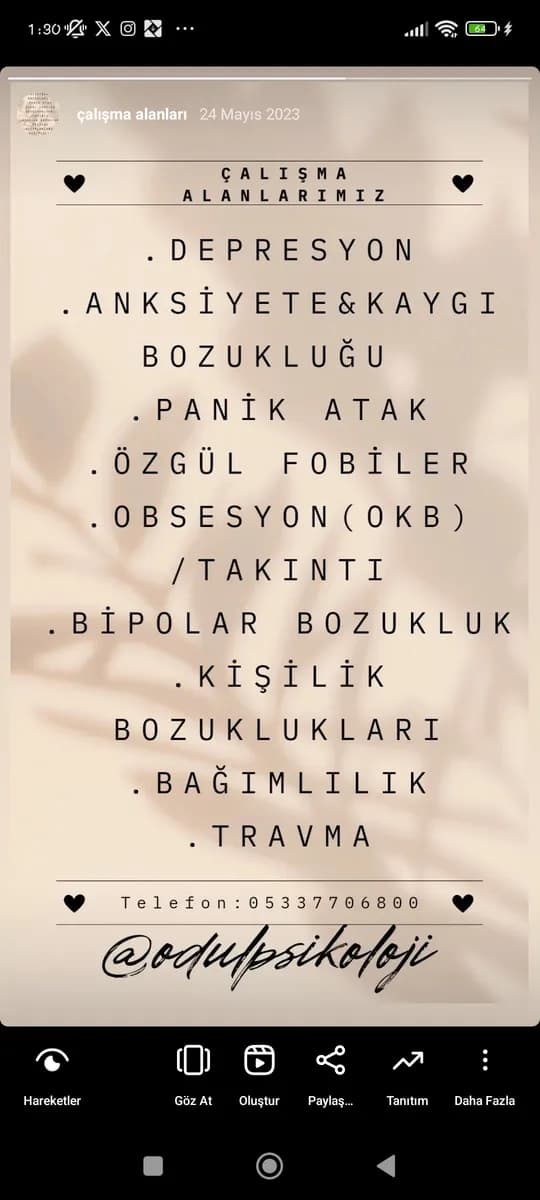 Uzm.Klinik Psikolog Ödül Şahin — Mental Health & Psychology in Istanbul