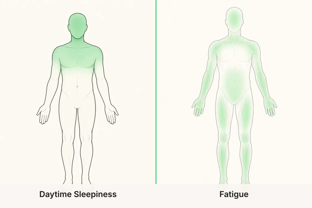 Daytime Sleepiness and Fatigue shown side by side for comparison