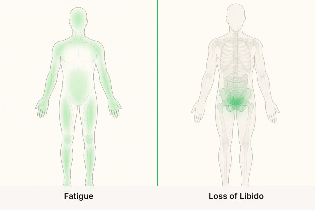 Fatigue and Loss of Libido shown side by side for comparison