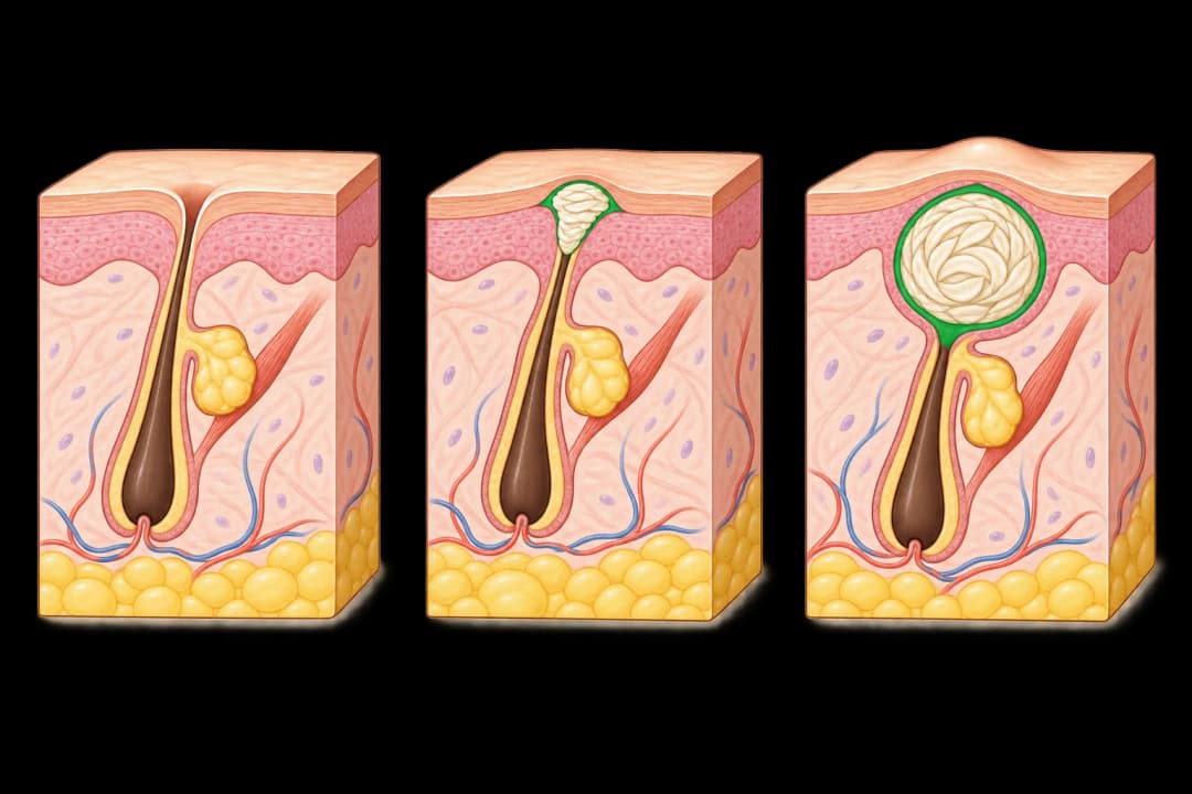 How the structures involved in Milia differ from normal