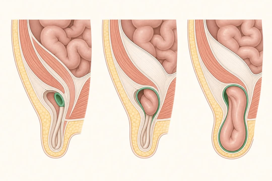 How the structures involved in Inguinal Hernia differ from normal