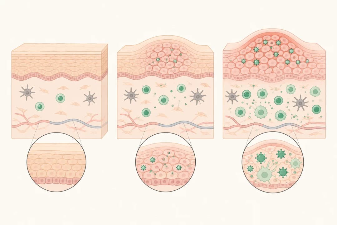 How the structures involved in Mpox differ from normal