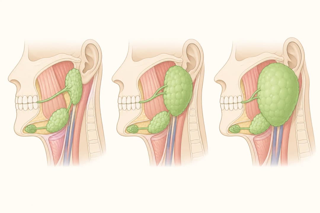 How the structures involved in Mumps differ from normal