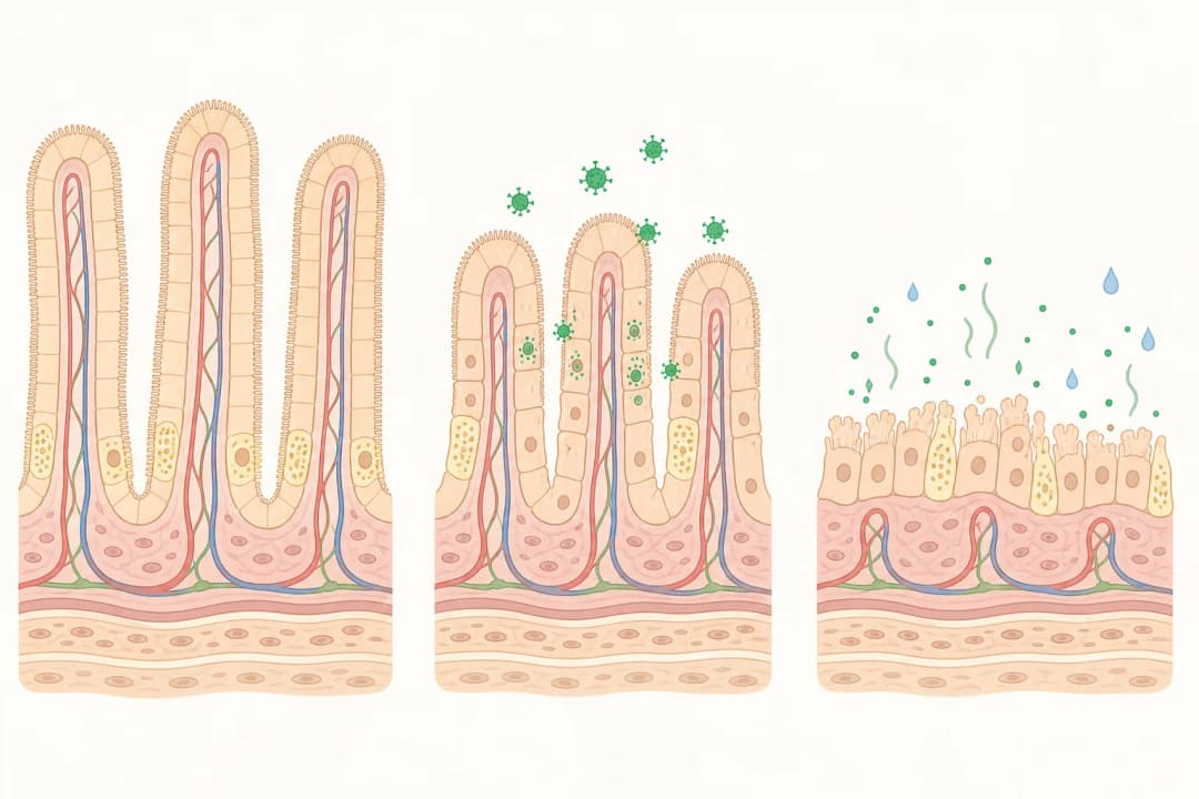 How the structures involved in Rotavirus Infection differ from normal