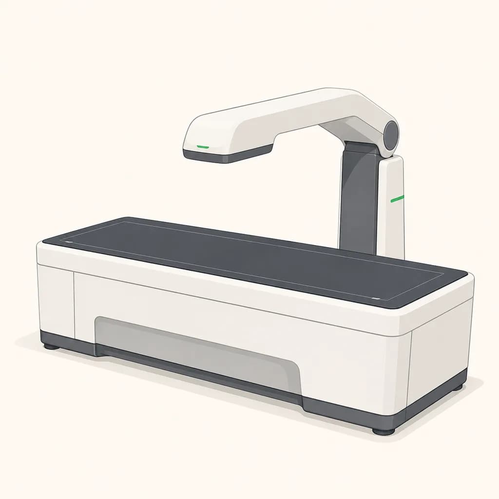 The DEXA Scanner device, shown as equipment