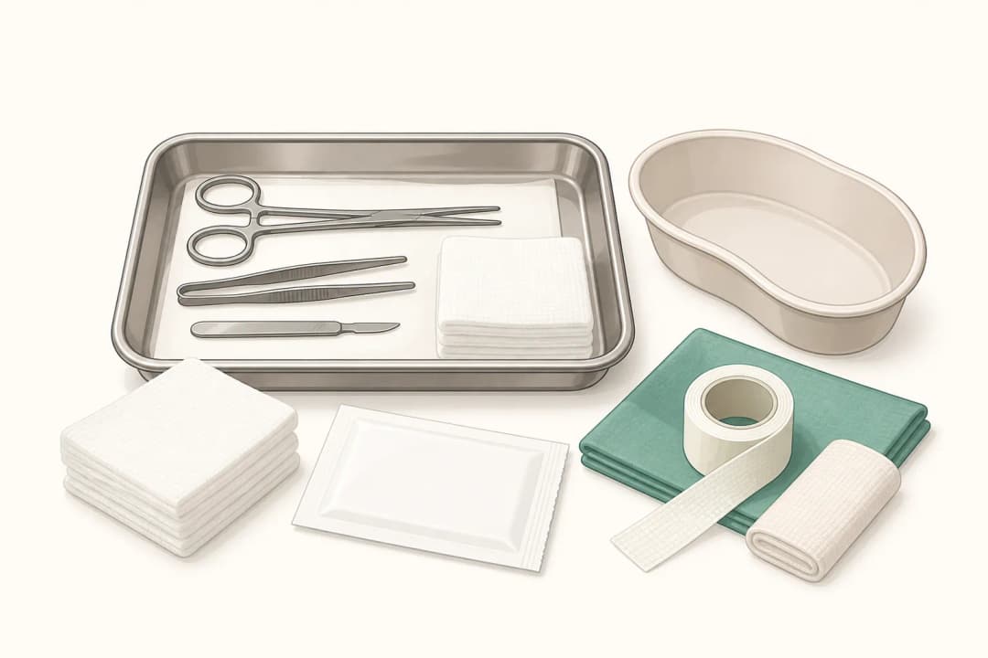 Equipment and setting used in Abscess Drainage