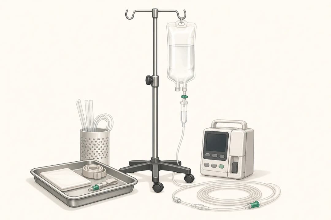 Equipment and setting used in IV Vitamin Drip