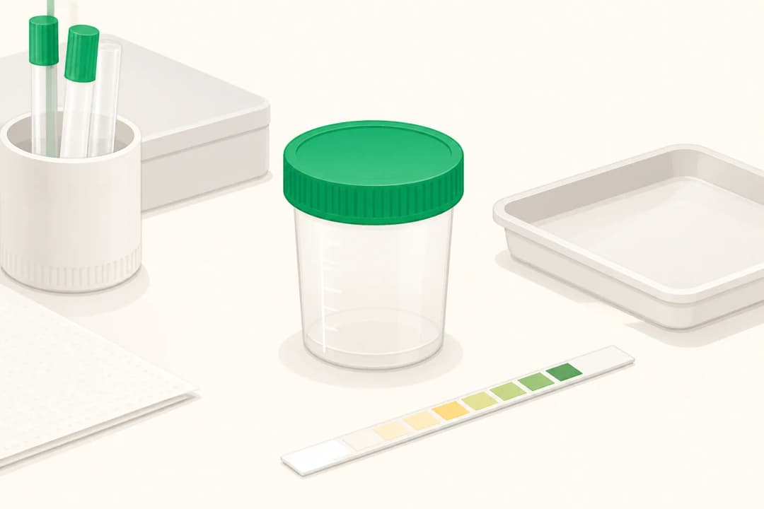 Equipment and setting used in Urine Test