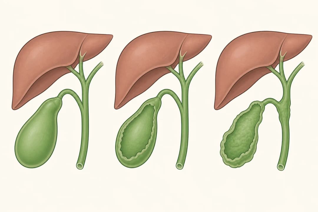 How the structures involved in Gallbladder Cancer differ from normal