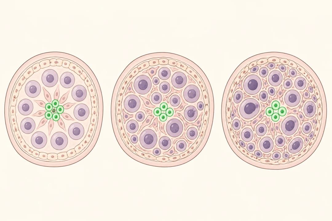 How the structures involved in Germ Cell Tumour differ from normal