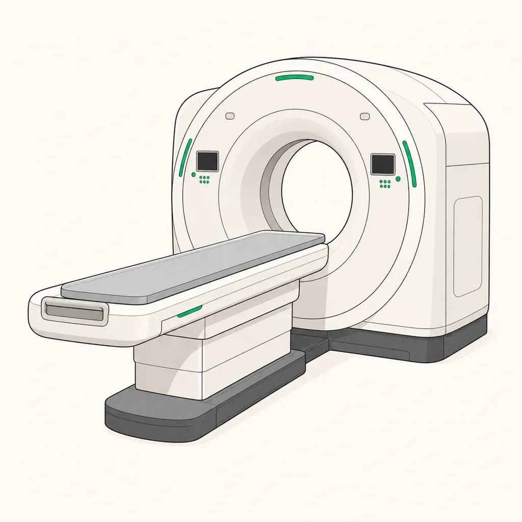 The PET-CT Scanner device, shown as equipment