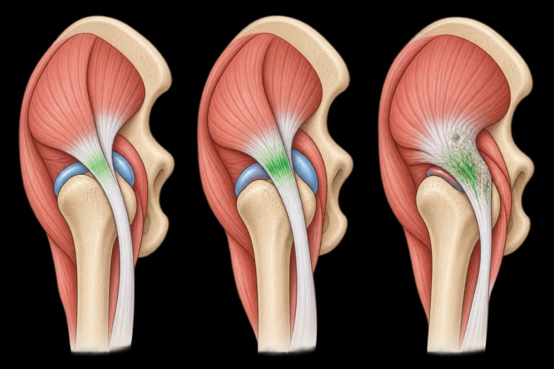 How the structures involved in Gluteal Tendinopathy differ from normal