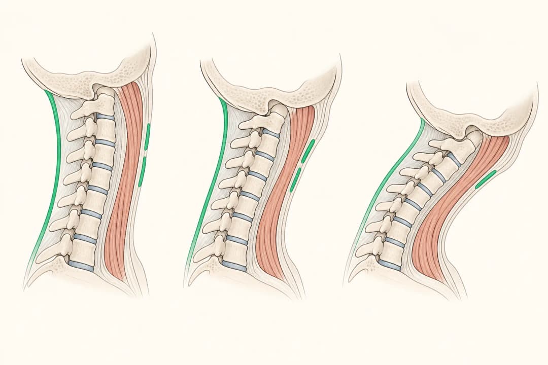 How the structures involved in Text Neck differ from normal