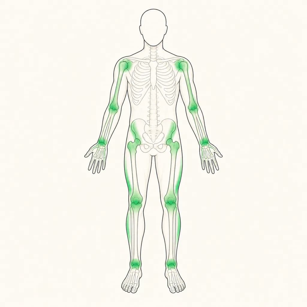 Where Visible Deformity After Injury is typically felt, shown on a simplified body outline