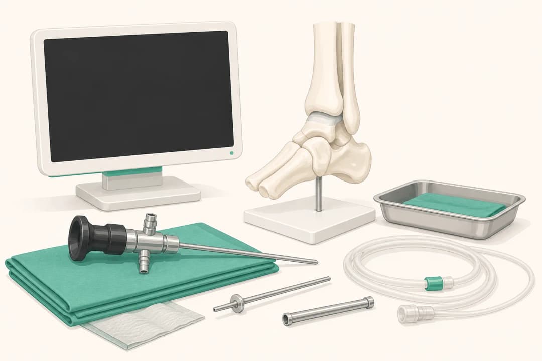 Equipment and setting used in Ankle Arthroscopy