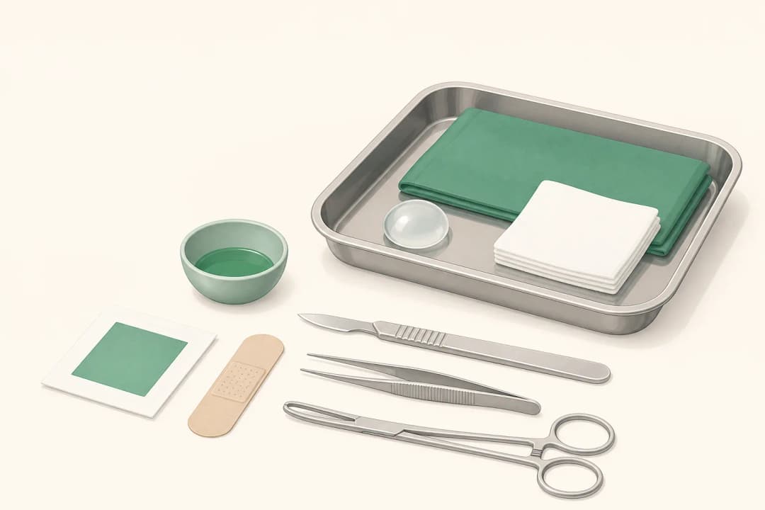 Equipment and setting used in Ganglion Cyst Removal