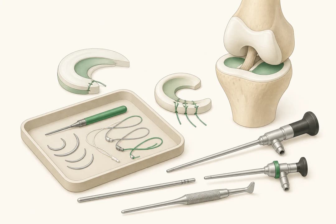 Equipment and setting used in Meniscus Repair
