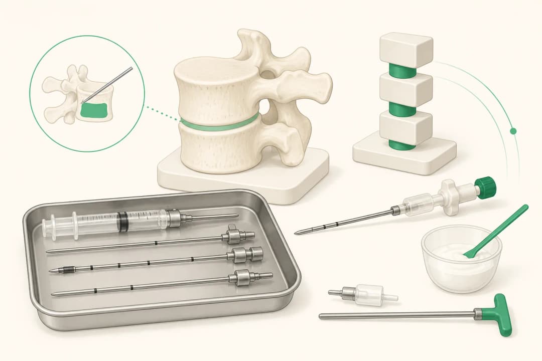 Equipment and setting used in Vertebroplasty