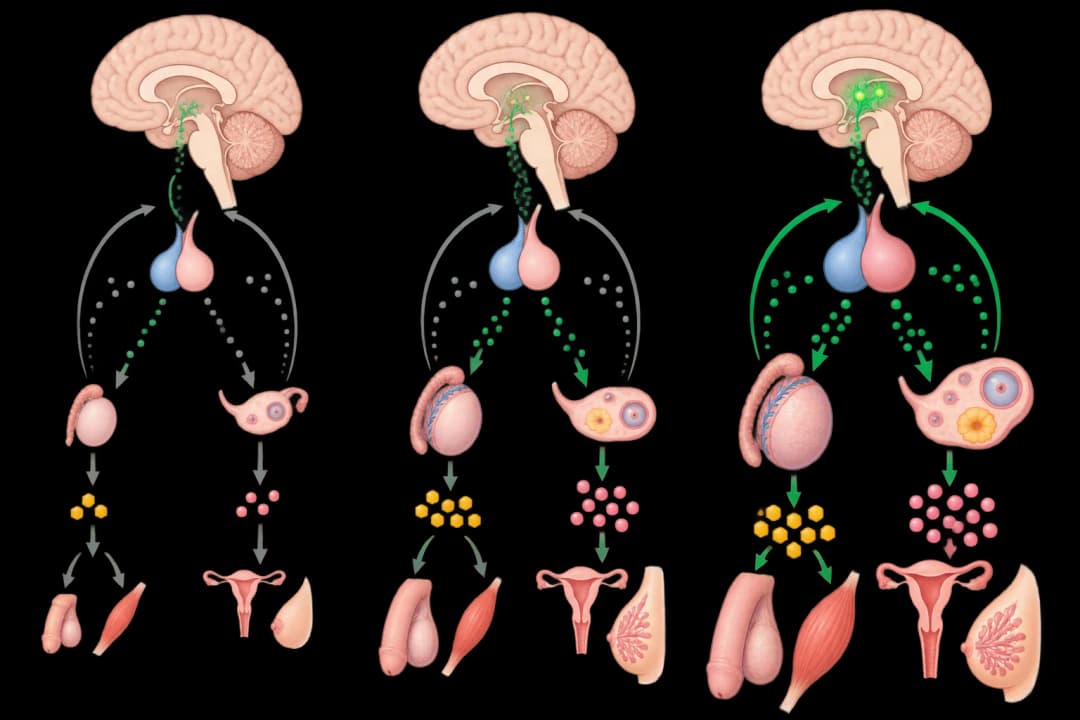How the structures involved in Precocious Puberty differ from normal