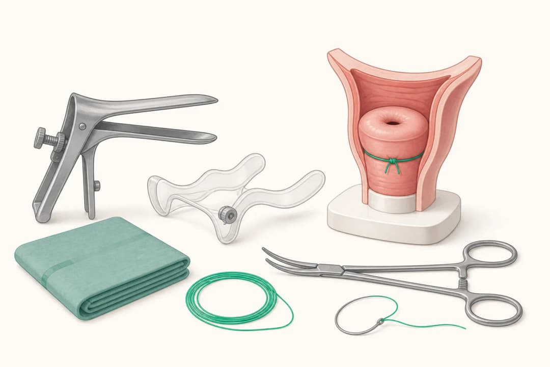 Equipment and setting used in Cervical Cerclage