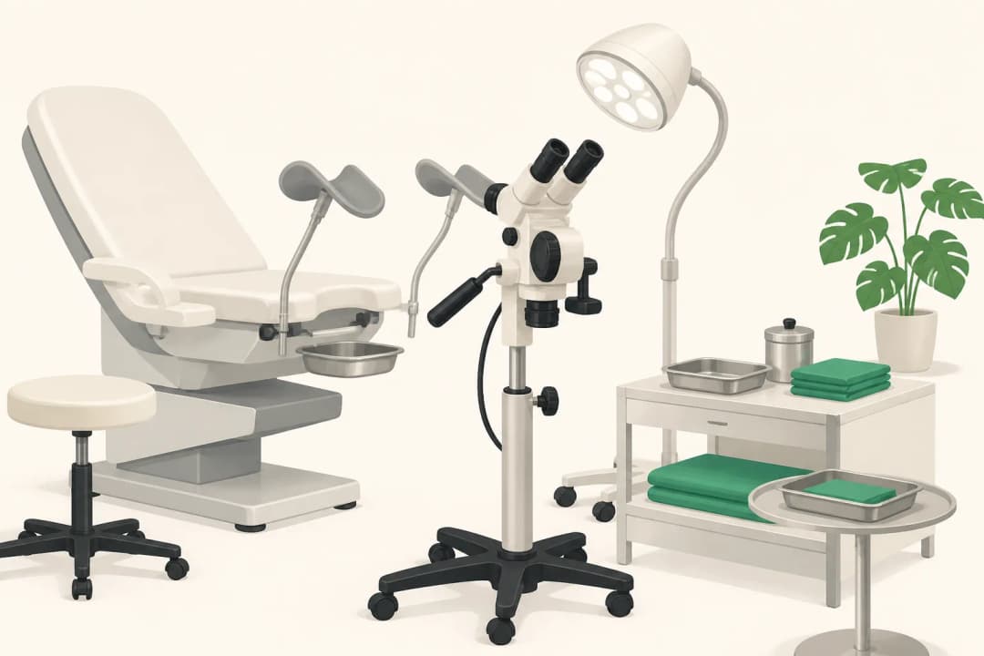 Equipment and setting used in Colposcopy
