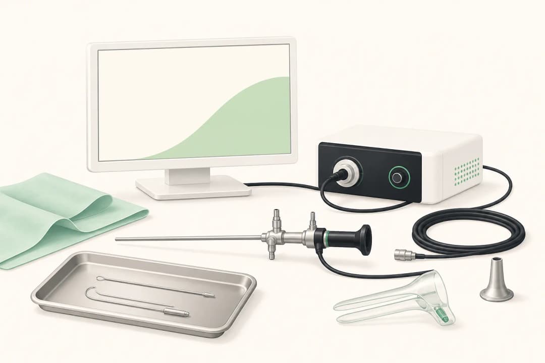 Equipment and setting used in Diagnostic Hysteroscopy