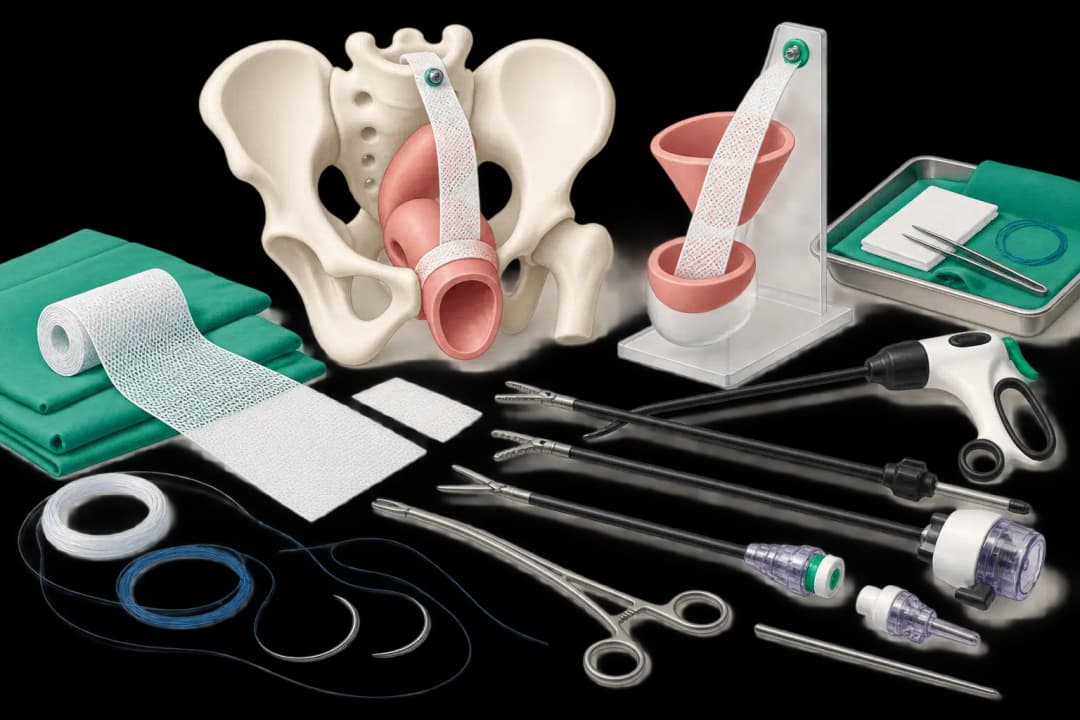 Equipment and setting used in Sacrocolpopexy
