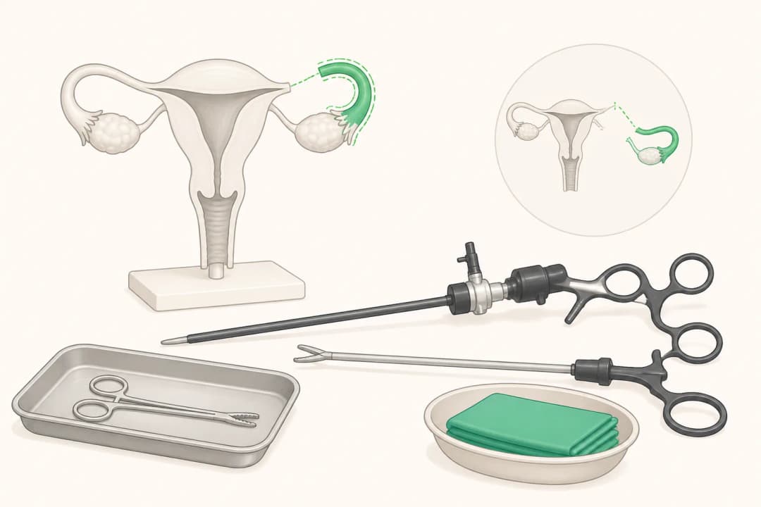 Equipment and setting used in Salpingectomy