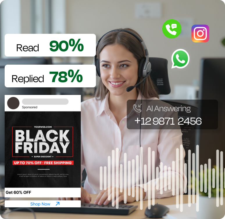 Capture Attention - Woman with headset