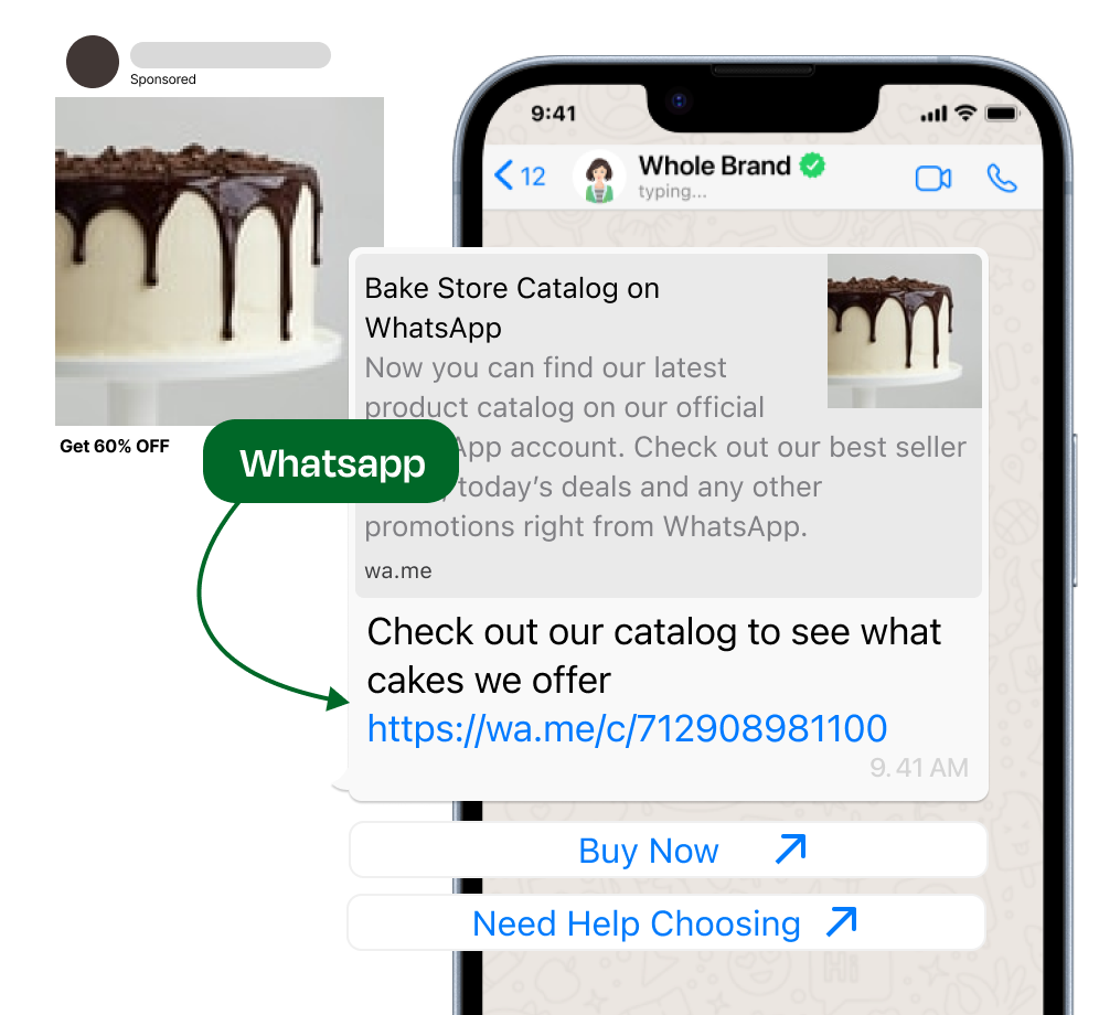 WhatsApp mobile interface